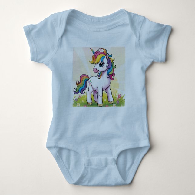 Body Para Bebê Bebê Unicorn (Frente)