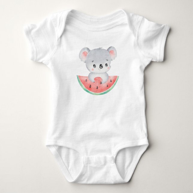 Body Para Bebê Bebê Urso Coala (Frente)