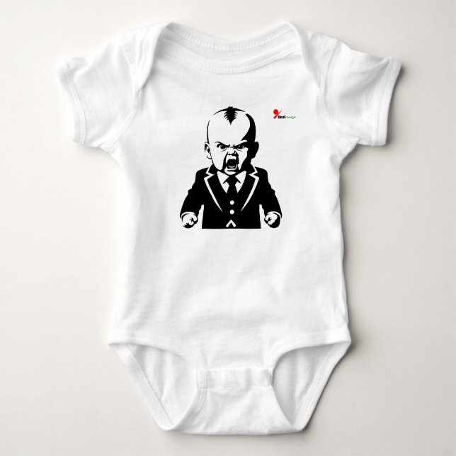 Body Para Bebê Bebê Zangado – Bodysuit de Bebê Hilário (Frente)