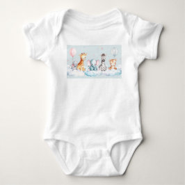Body Para Bebê Bebê Zebra com todos os seus amigos