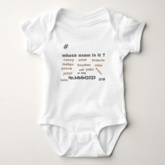 Body Para Bebê BebêOne Piece Bodydress com *Nomes Unisex na frent