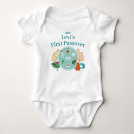 Body Para Bebê Bebês 1rua Passover Blue Custom Boy Name Year