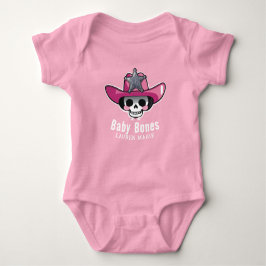 Body Para Bebê Bebês Bones Halloween, Skeleton Cowgirl Personaliz