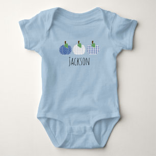 Body Para Bebê Bebês Boys Blue Pumpkin Trio