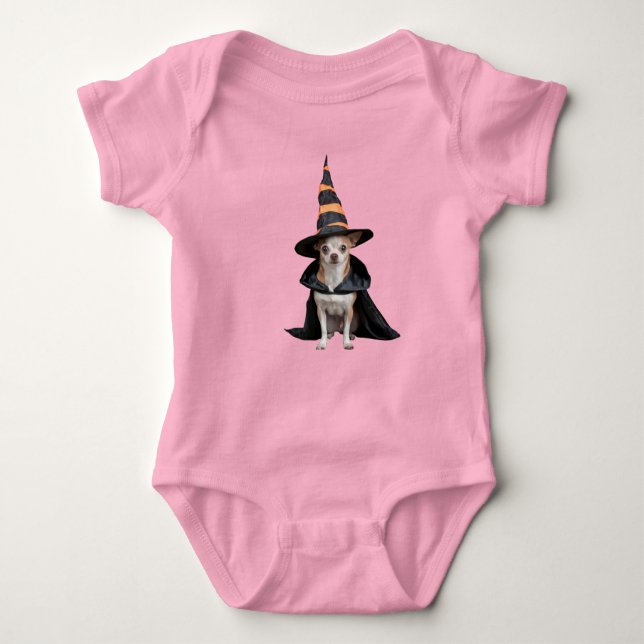 Body Para Bebê Bebês Bruxa Chihuahua Fofos (Frente)