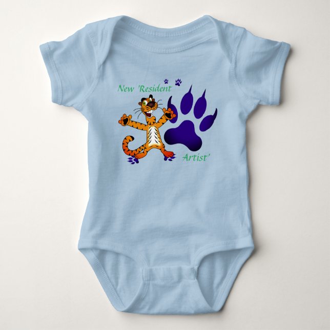 Body Para Bebê Bebês, Crianças, Tigre, Trapeia Árvores (Frente)