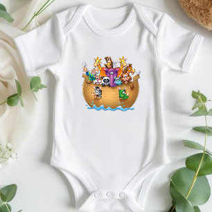 Body Para Bebê Bebês de Arca de Noah