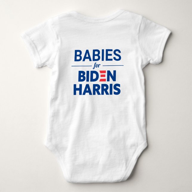 Body Para Bebê Bebês para Biden Harris Texto Personalizado (Verso)
