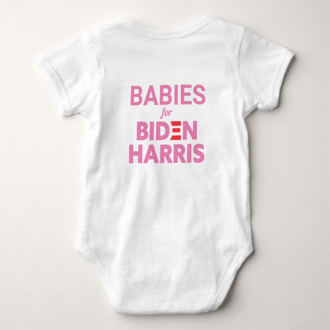 Body Para Bebê Bebês para Biden Harris Texto Personalizado (Verso)