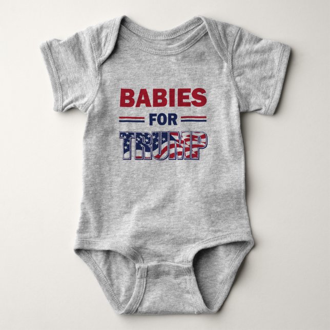 Body Para Bebê Bebês para Trump (Frente)
