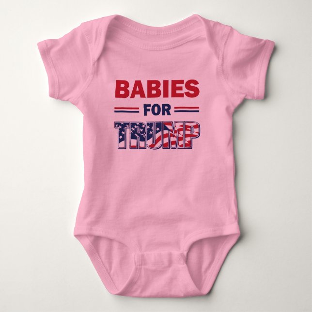 Body Para Bebê Bebês para Trump (Frente)