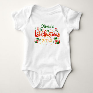 Body Para Bebê Bebês Personalizados Primeiro Natal, Babie 1rua Xm