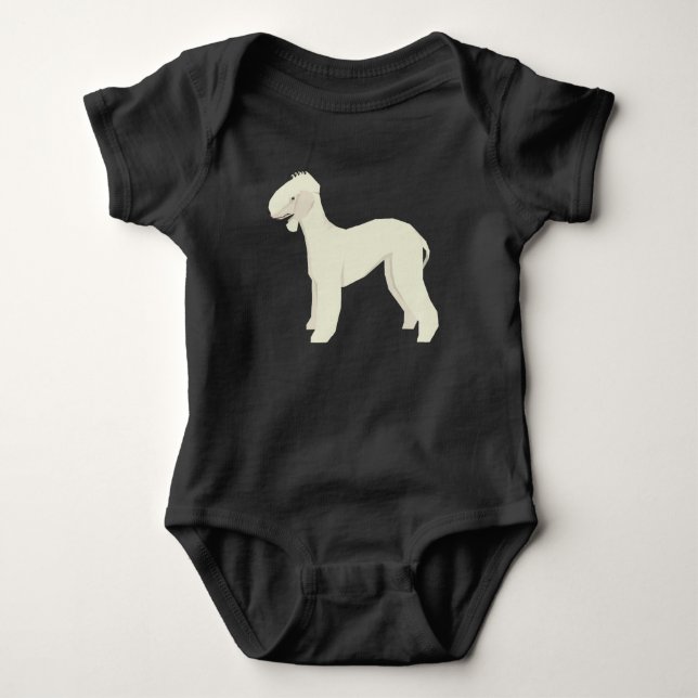 Body Para Bebê Bedlington Terrier (Frente)