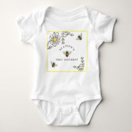 Body Para Bebê Bee Birthday Bumble Bee Party