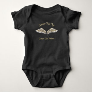 Body Para Bebê Beige Wings Baby Bodydress