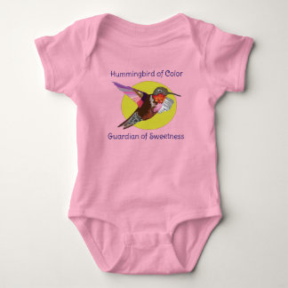 Body Para Bebê Beija-flor de Cor Guardião da Doçura