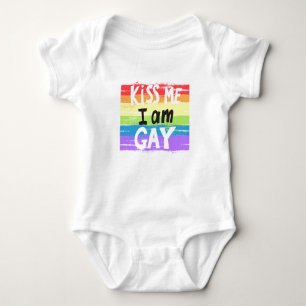 Body Para Bebê Beija-Me Eu Sou Gay