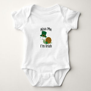 Body Para Bebê Beije Me Eu Sou Caracol Irlandês