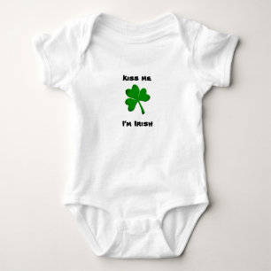 Body Para Bebê Beije-me, mim são bebê irlandês uma parte