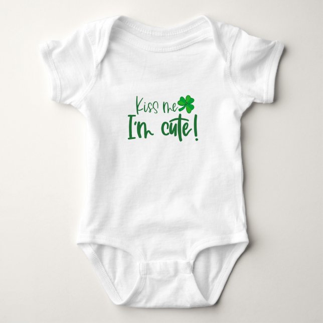 Body Para Bebê Beije-me, sou fofo (Frente)