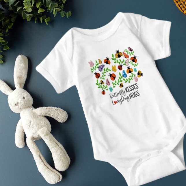 Body Para Bebê Beijos de Borboleta, Abraços de Joaninha (Criador carregado)