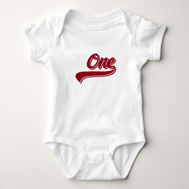 Body Para Bebê Beisebol de um ano (Frente)