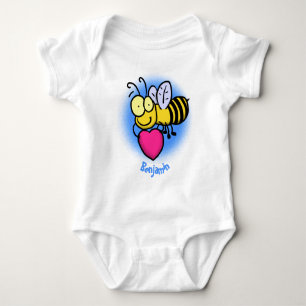Body Para Bebê Bela engraçada bonita com ilustração cardíaca