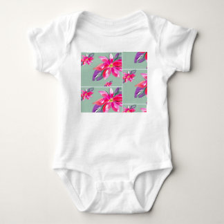 Body Para Bebê Bela roupa de bebê com estampa de flores
