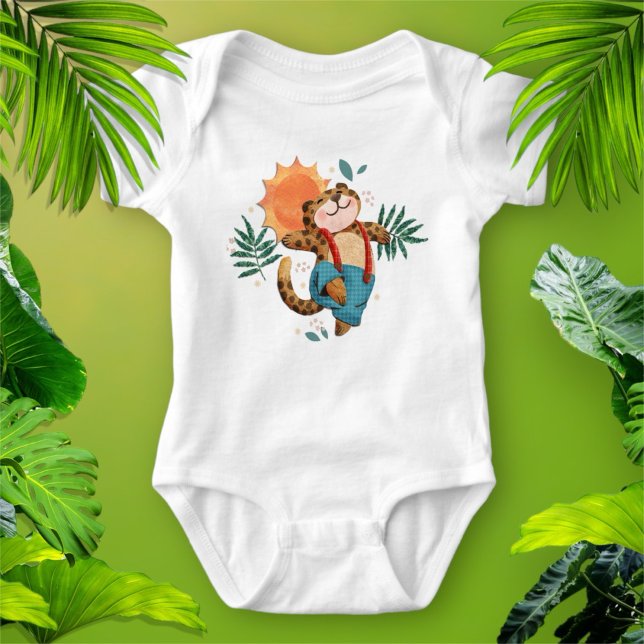 Body Para Bebê Bela selva de leopardo bebê (Criador carregado)
