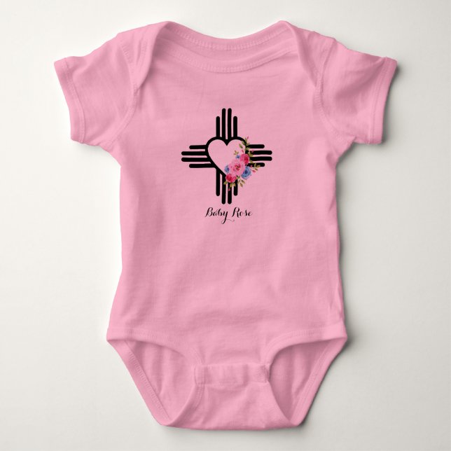 Body Para Bebê Bela Zia Heart Baby Rose (Frente)
