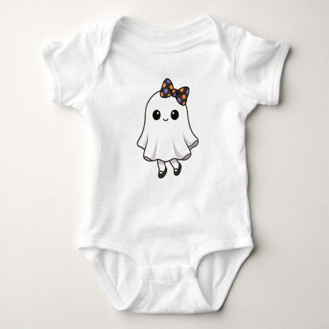 Body Para Bebê Bella Boo – Bodysuit de Fantasminha Bonita de Hall (Frente)