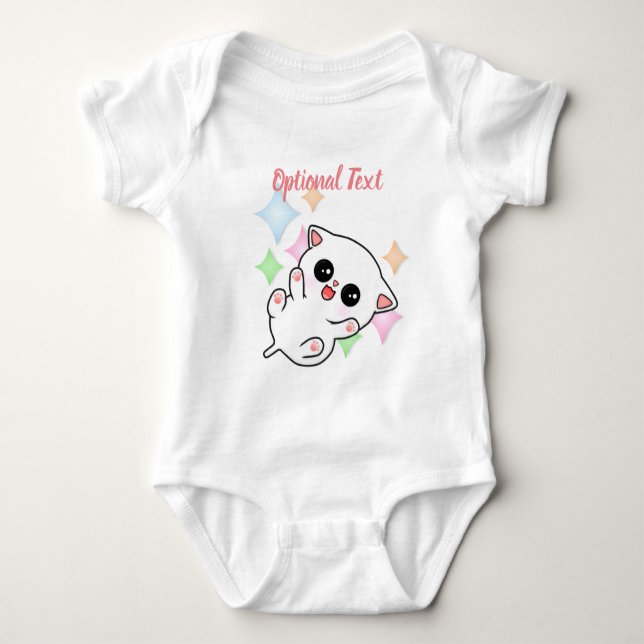 Body Para Bebê Belly Rub Time Kitten (Frente)