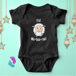 Body Para Bebê Belo "Eid Mubarak" Ovelino Engraçado Bebê Bodysim