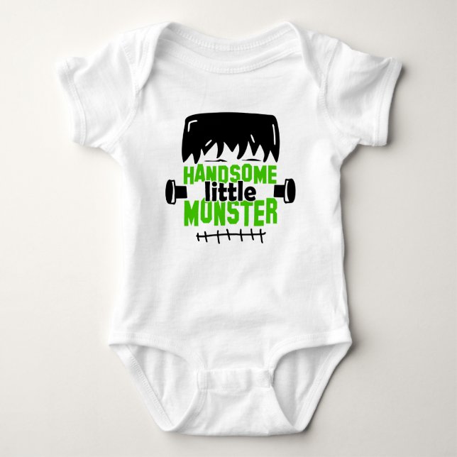 Body Para Bebê Belo Monstro Frankenstein Halloween (Frente)