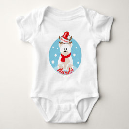 Body Para Bebê Belo Natal Branco Urso Polar Vermelho Santa Ho Ho