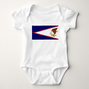 Body Para Bebê Belo traje de bebê com bandeira americana Samoa