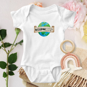 Body Para Bebê Bem-vindo ao Mundo Pequeno Um terra