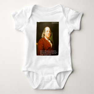 Body Para Bebê Ben Franklin (O que é Sábio) Citações Presentes & 