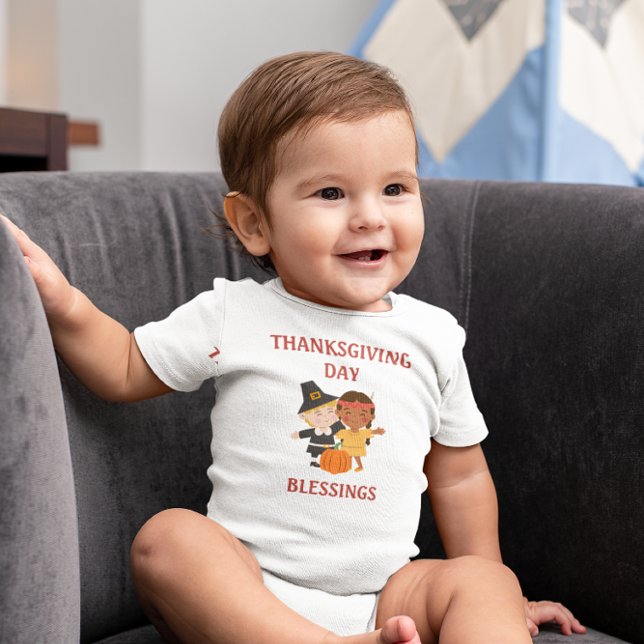 Body Para Bebê Bênçãos do Dia de Ação de Graças (Criador carregado)