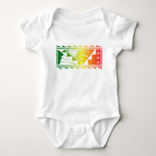 Body Para Bebê Benditos Belos - Vermelho/Amarelo/Verde -