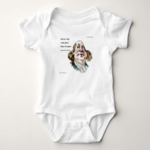 Body Para Bebê Benjamin Franklin & Citação Rick London & Tom Kerr