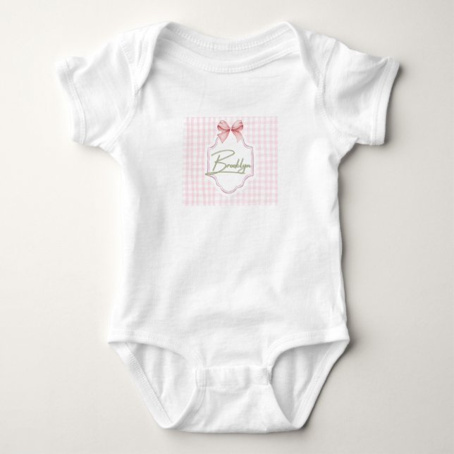 Body Para Bebê Berço Personalizado para Quarto de Bebê Menina com (Frente)