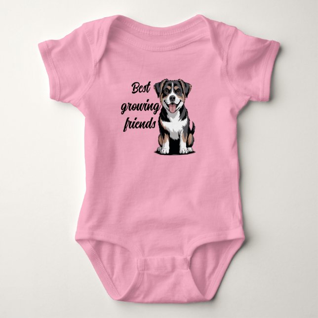 Body Para Bebê bernese mountain dog  (Frente)