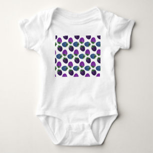 Body Para Bebê Berries Coloridos: Padrão Multicolorido Sem Costur