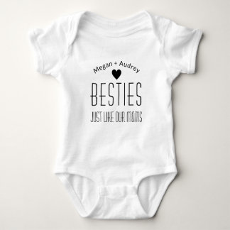 Body Para Bebê Besties Assim Como Nossas Mães Melhores Amigos Par
