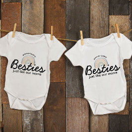 Body Para Bebê Besties Igual À Correspondência Personalizada Das