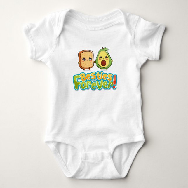 Body Para Bebê Besties para sempre Foodie Baby Bodway (Frente)