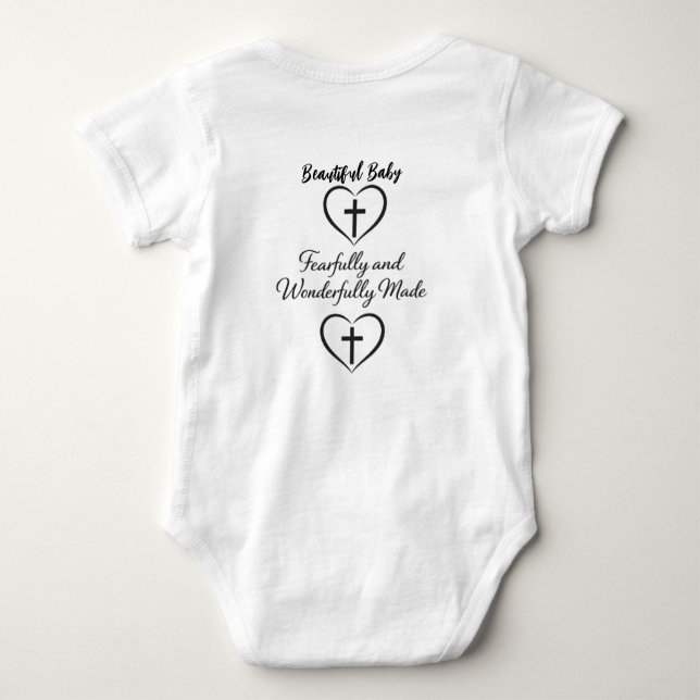 Body Para Bebê Bible Verse Custom Baby Bodysuit  (Verso)