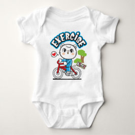 Body Para Bebê Bicicleta de gato