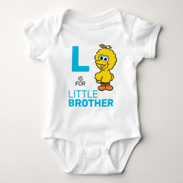 Body Para Bebê Big Bird | L é para Irmãozinho (Frente)